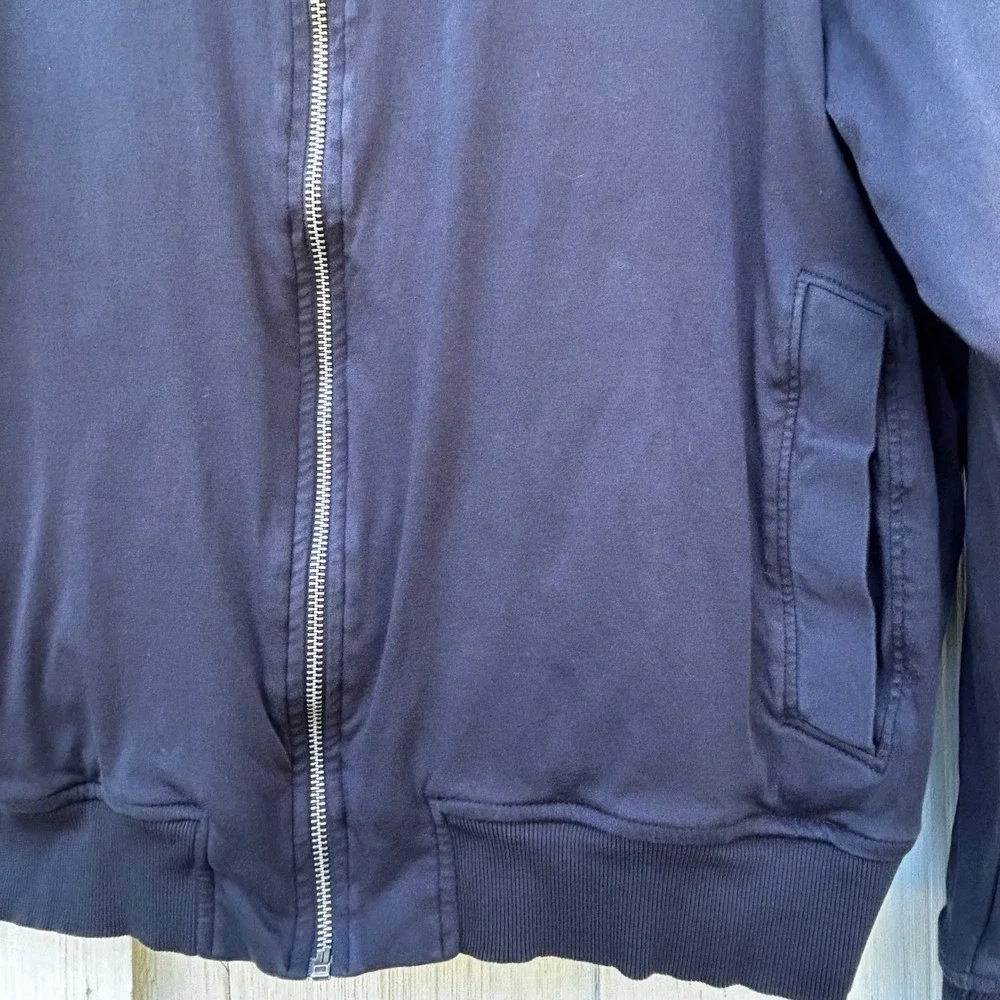 Banana Republic Luxe Touch Performance Navy Bomber Jacket Mens XL Made in India‎